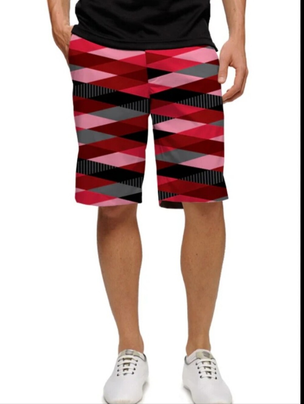 LoudMouth Fairway Fore Shades of Red Heritage Short 34